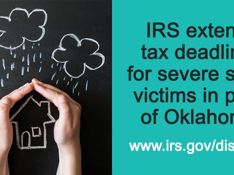 #IRS gives tax relief to victims of severe storms, tornadoes,