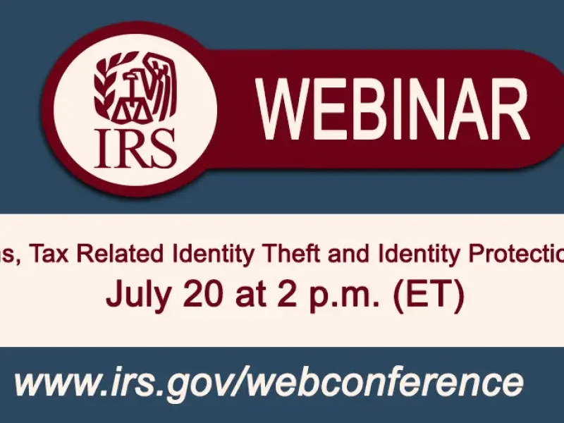 #IRS will offer a free webinar called ‘Scams, Tax Related