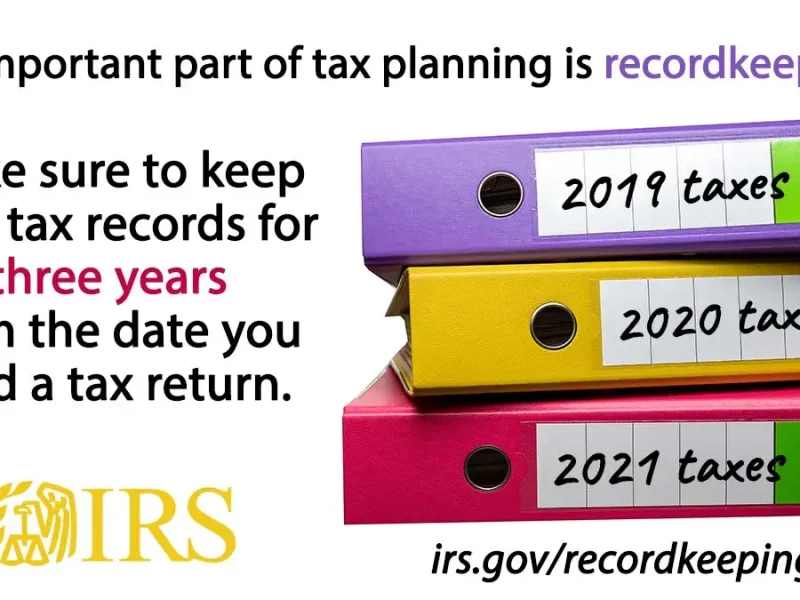 #IRSTaxTip: Make sure to keep your tax records for three #IRSTaxTip: Make sure to keep your tax records for three