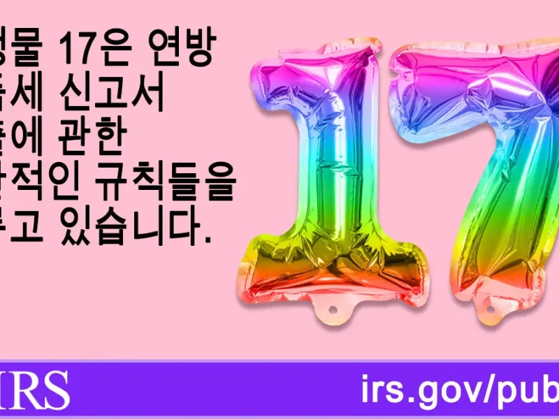 IRS간행물 17(귀하의 연방 소득세)은 2021과세 연도에 간소화 되었습니다. 그리고 이제 IRS간행물 17(귀하의 연방 소득세)은 2021과세 연도에 간소화 되었습니다. 그리고 이제