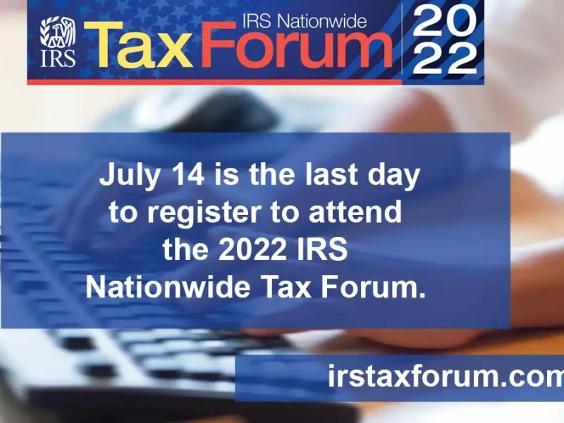 July 14 is the last day for #TaxPros to register July 14 is the last day for #TaxPros to register