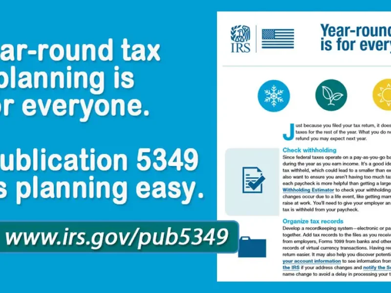 Year-round tax planning is for everyone. #IRS Publication 5349 has Year-round tax planning is for everyone. #IRS Publication 5349 has